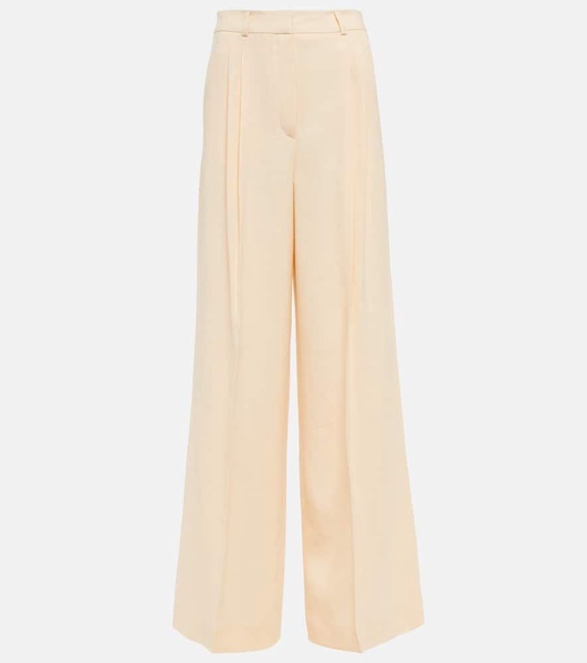 Nyack wide-leg linen and wool pants