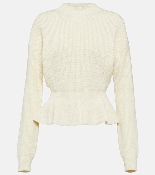 Peplum wool sweater