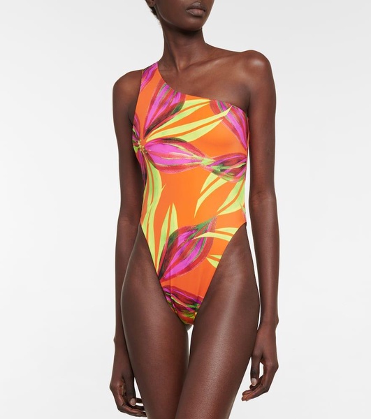 Plunge printed swimsuit