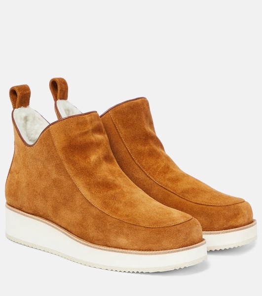 Harry shearling-lined suede ankle boots