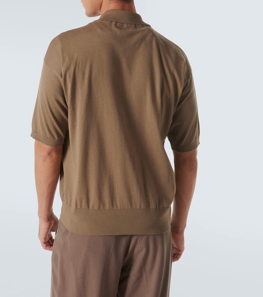 Tiago cotton and cashmere polo shirt