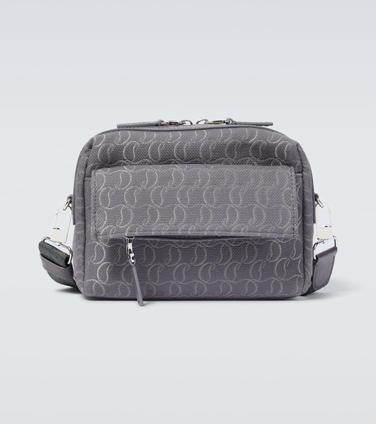 Zip N Flap logo jacquard messenger bag