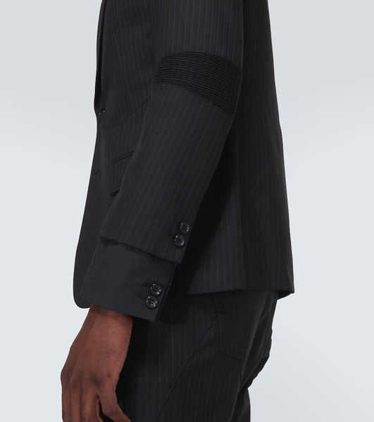 Pinstripe wool blazer