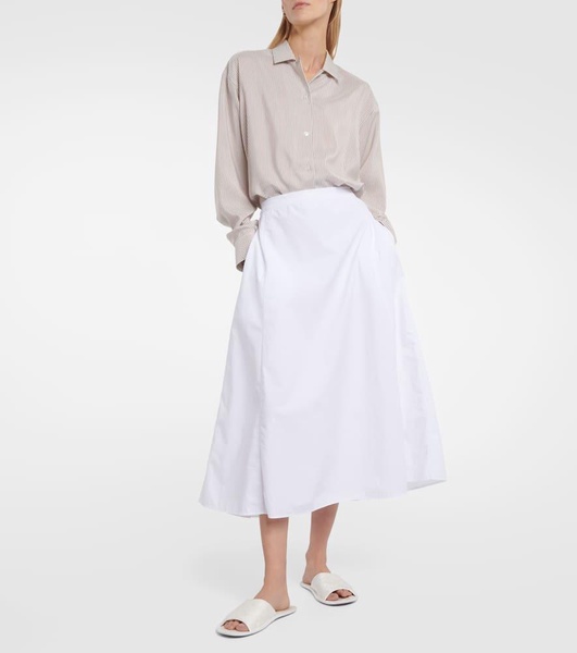 Fleur cotton midi skirt