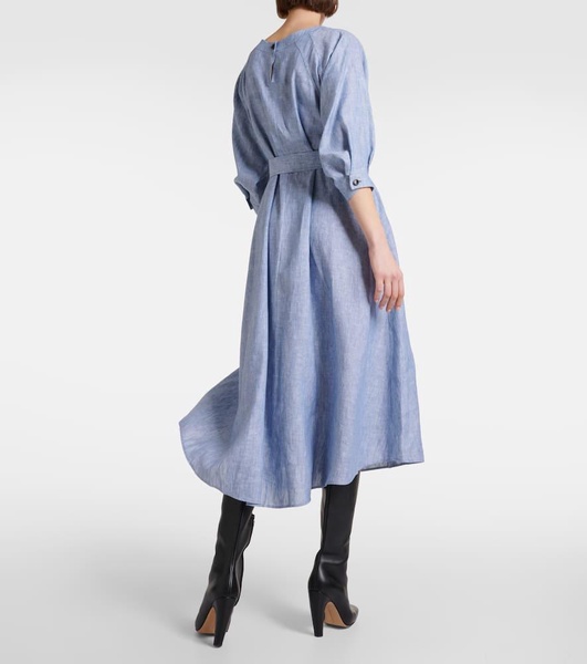 Mina linen midi dress