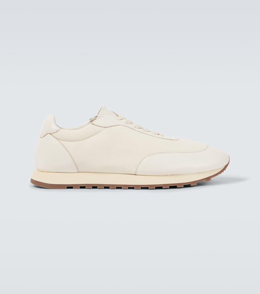 Owen leather-trimmed sneakers