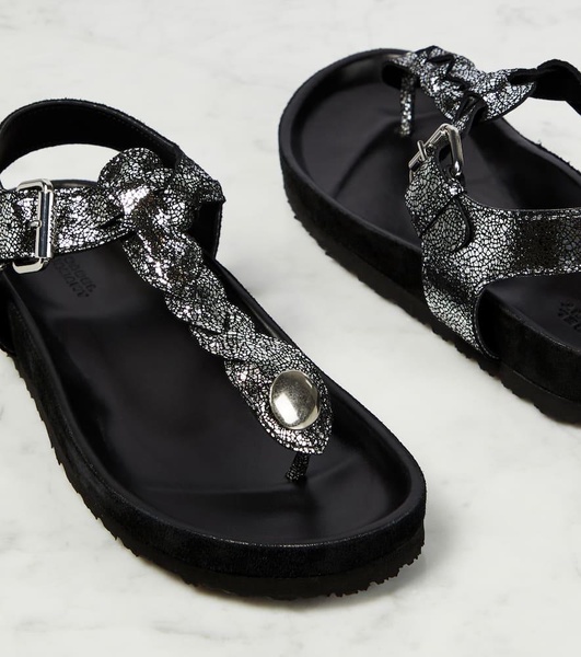 Brook metallic leather sandals