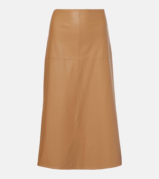 Leisure Scilli coated jersey midi skirt