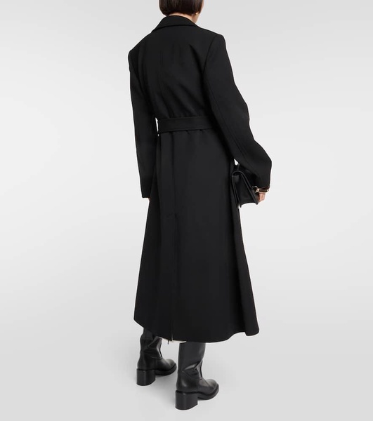 Double-breasted wool coat