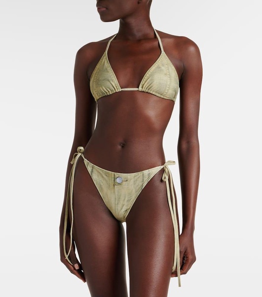 Trompe-l'oeil printed bikini