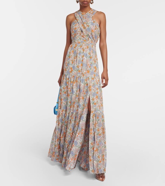 Florencia floral silk maxi dress