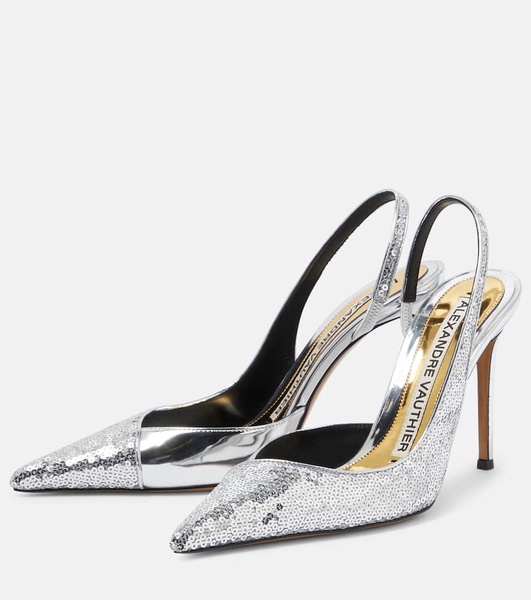 Sequined 105 slingback pumps