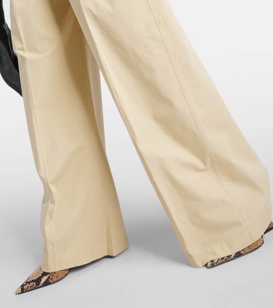 Gebe low-rise cotton wide-leg pants