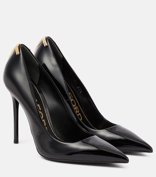 T patent leather pumps