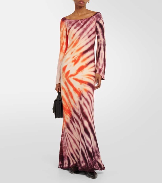 Kells tie-dye off-shoulder maxi dress