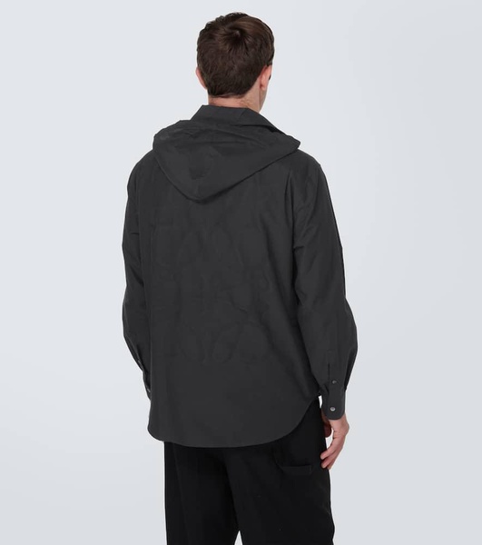 Hooded cotton overshirt