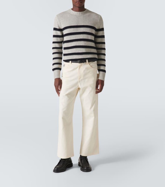 Striped wool and cashmere sweater