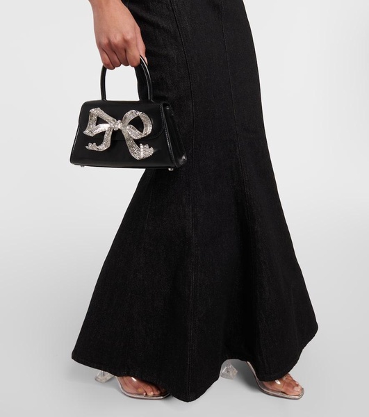 Flared denim maxi skirt