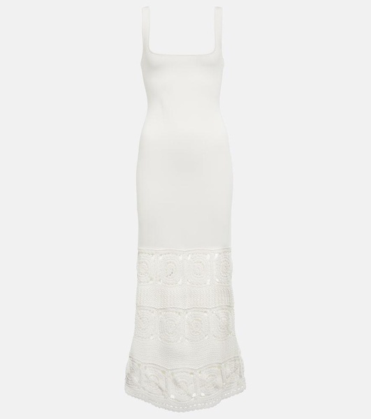 Romina crochet-trimmed midi dress