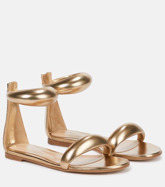 Bijoux metallic leather sandals