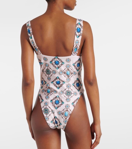 Citrino Platero printed cutout swimsuit