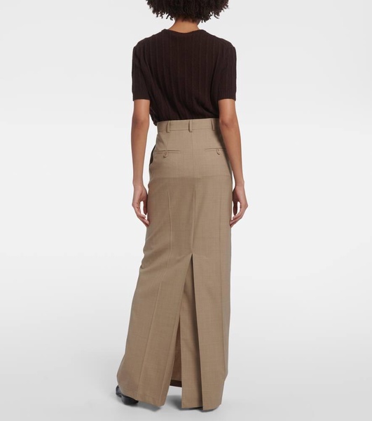 Circe virgin wool maxi skirt