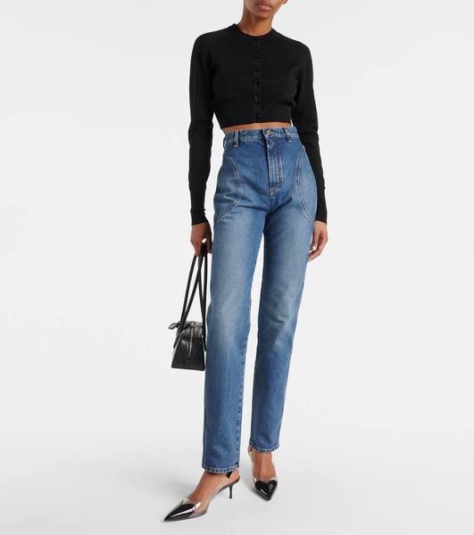 High-rise slim jeans