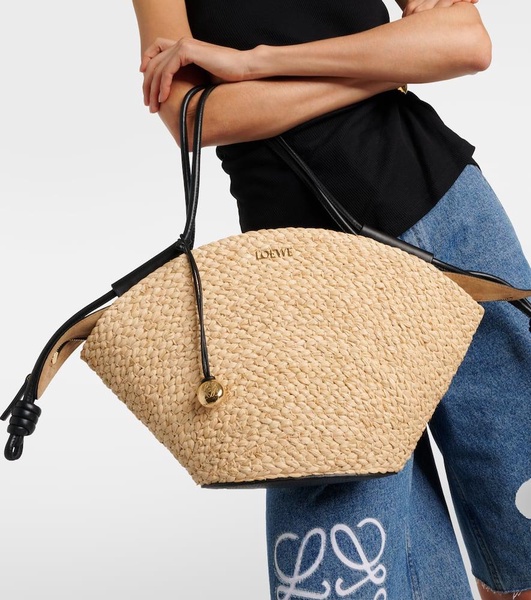 Paseo Small raffia basket bag