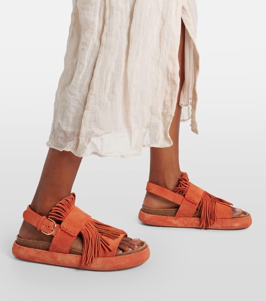 Alba fringed suede sandals