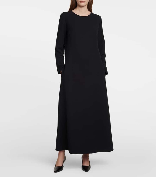 Lucinda silk and wool maxi dress