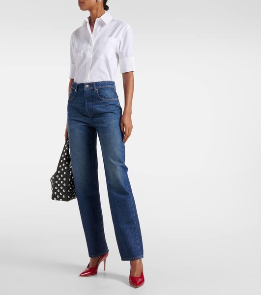 Low-rise straight jeans