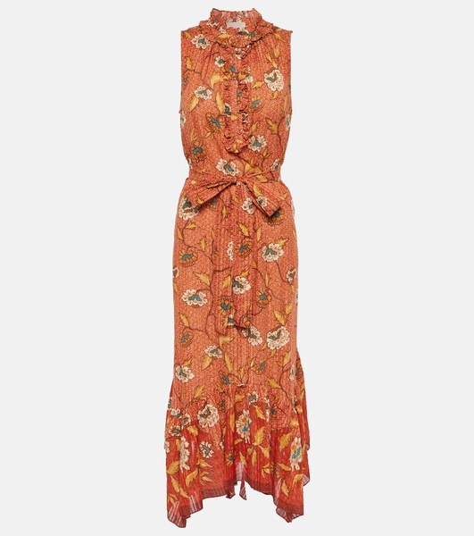 Beverly floral cotton-blend midi dress