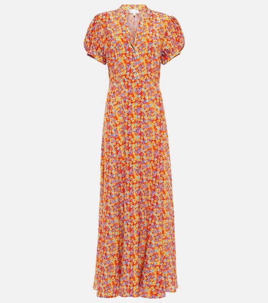 Bel floral silk crêpe maxi dress