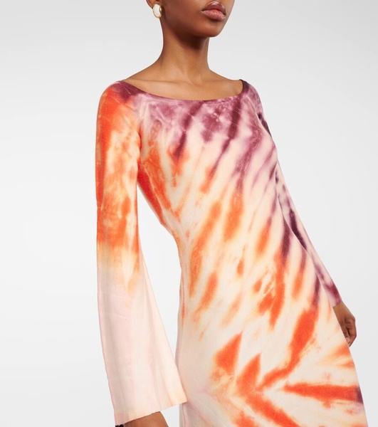 Kells tie-dye off-shoulder maxi dress