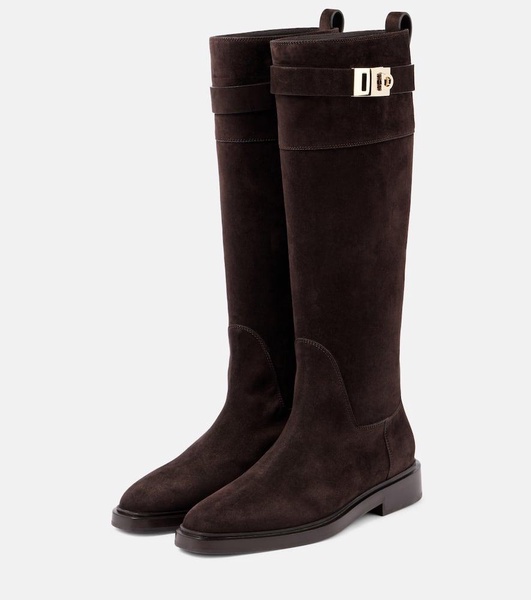 Hug suede knee-high boots