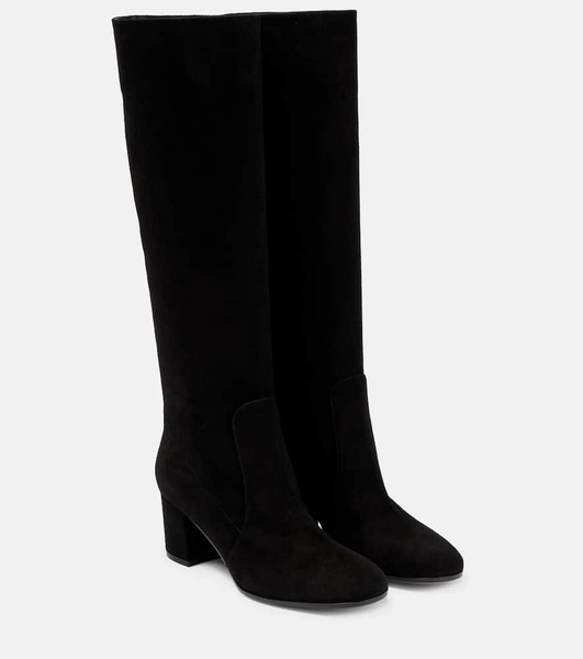 Suede knee-high boots