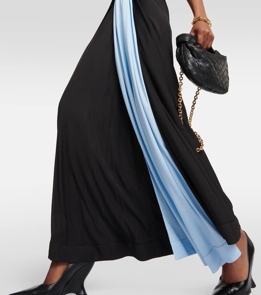 Draped jersey maxi dress