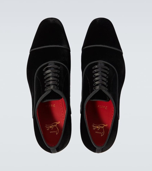 Greggyrocks velvet Oxford shoes