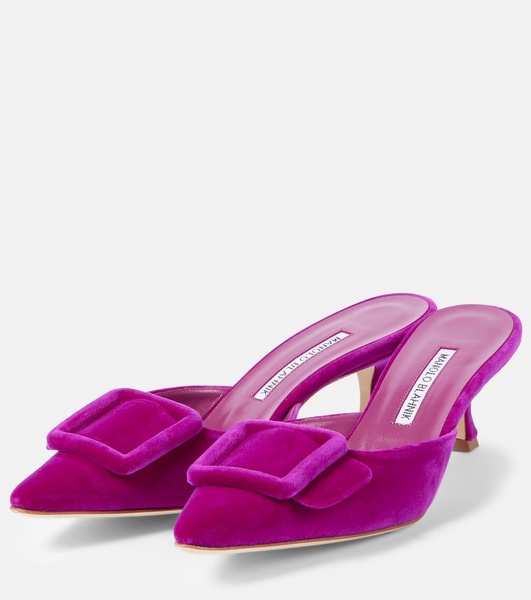 Maysale 50 velvet mules