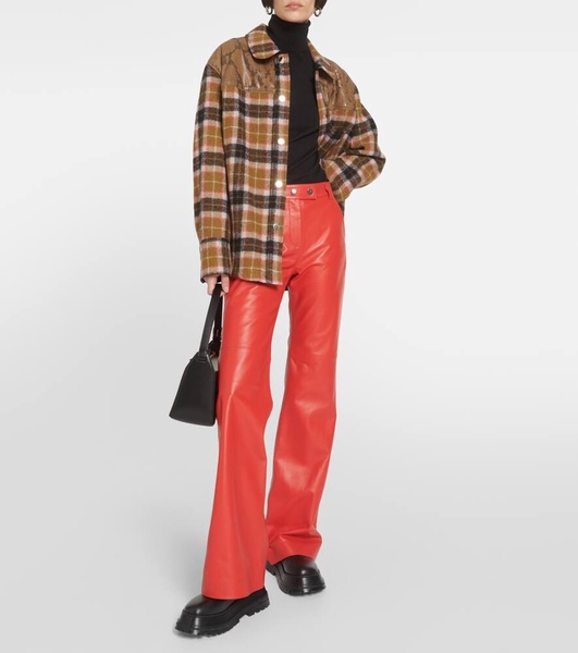 Sleek Statement leather flared pants