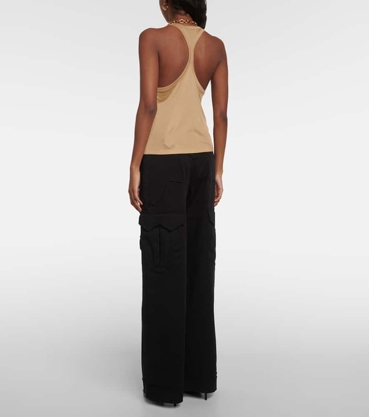 Micro-Rib silk jersey tank top