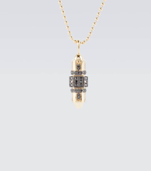 Majesty Bullet 9kt gold pendant necklace with diamonds