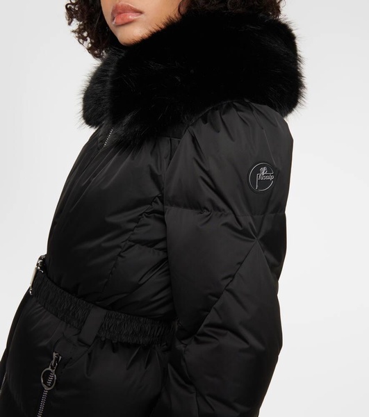 Vela faux fur-trimmed down jacket