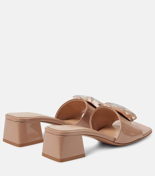 Jaipur embellished patent leather mules 