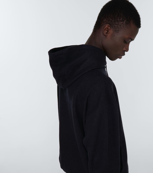 Zipped cashmere-blend hoodie