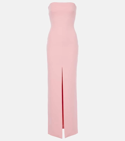 Bysha strapless crêpe gown