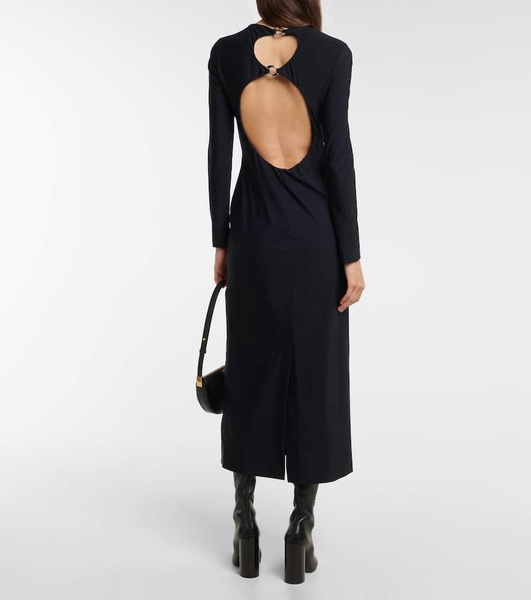 Cutout jersey maxi dress