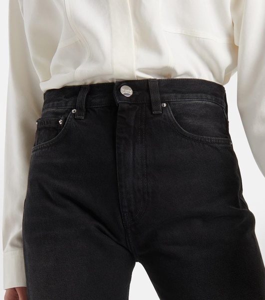 Mid-rise cropped jeans