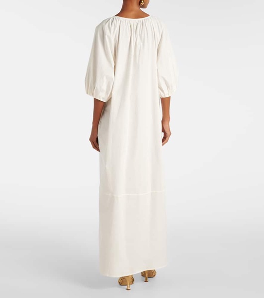 Solid cotton maxi dress