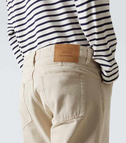 Twill straight jeans